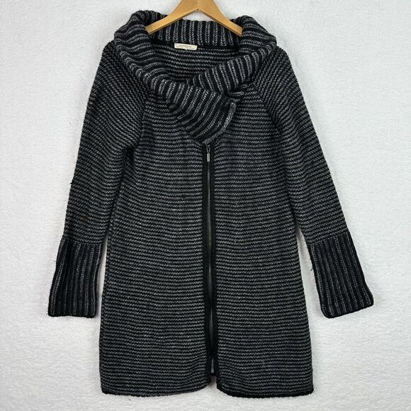 Elisabetta Collection Zip Cardigan Sweater Gray Wool Alpaca Blend Italy S/M - Picture 15 of 15
